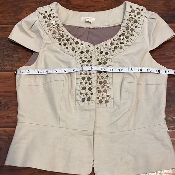 Anthropologie Idra Nailhead Embellished Cropped Jacket - Picture 5 of 12